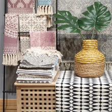 60*90 см ручной работы хлопковые мягкие кисточкой домашние ковры для гостиной, спальни, детской комнаты; декор для чистки ковров, для дома, напольный дверной коврик простой коврик