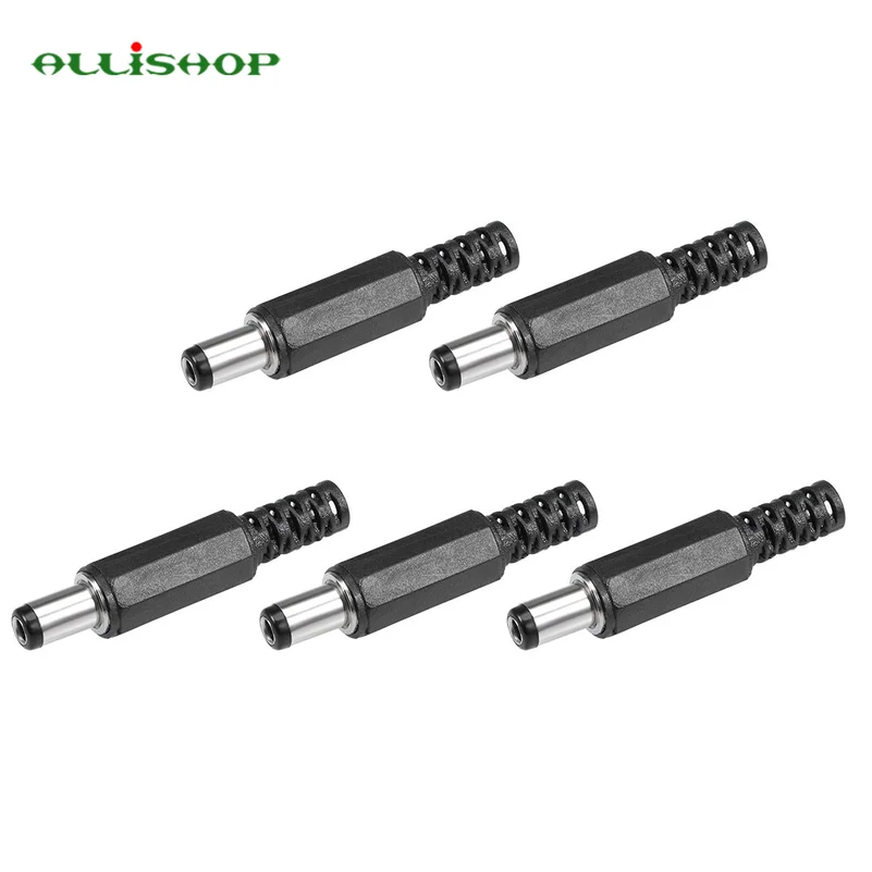 

DC-022 power connector Plug male Female 5.5*2.1 MM adapter 9 mm length Power Cable Solder Connectors for electronics projects