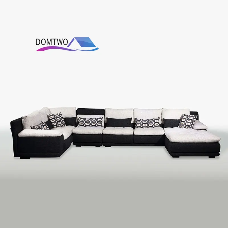 living room Furniture Corner House type cotton Down customizable sofa