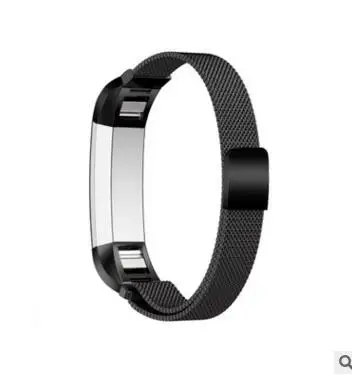 Магнитная петли Миланский Ремешок Для Fitbit Alta Нержавеющая сталь умный Браслет замена ремешок для Fitbit часы ремешок+ подключения - Цвет: black