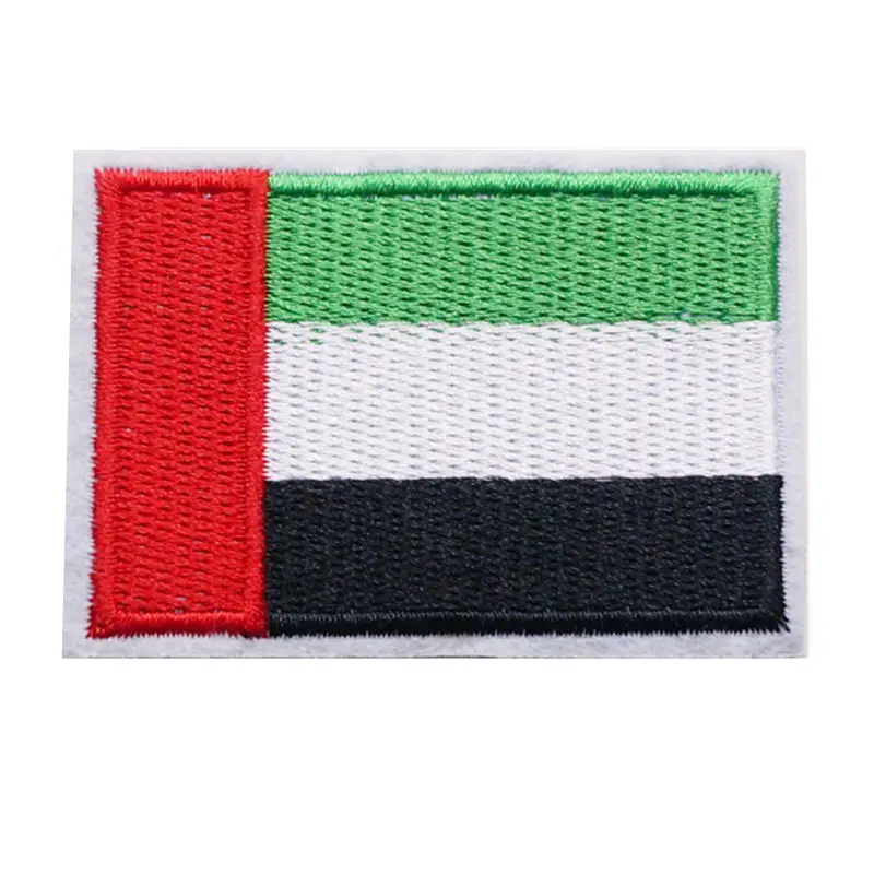 UAE FLAG embroidered iron-on PATCH UNITED ARAB EMIRATES MUSLIM NATIONAL EMBLEM 