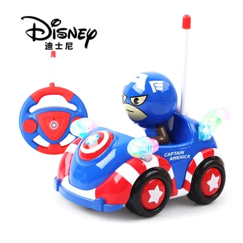 

Q Version Marvel CAPTAIN AMERICA Remote Control Car Chilrdren Glowing Electric Toy SPIDER-MAN Remote Control Car Model Gift Toys