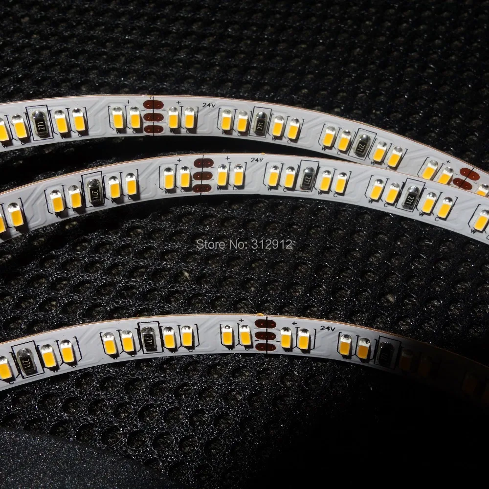 3014 SMD 240leds/m DC24V led flexible strip;5m long;96W;white PCB;non ...