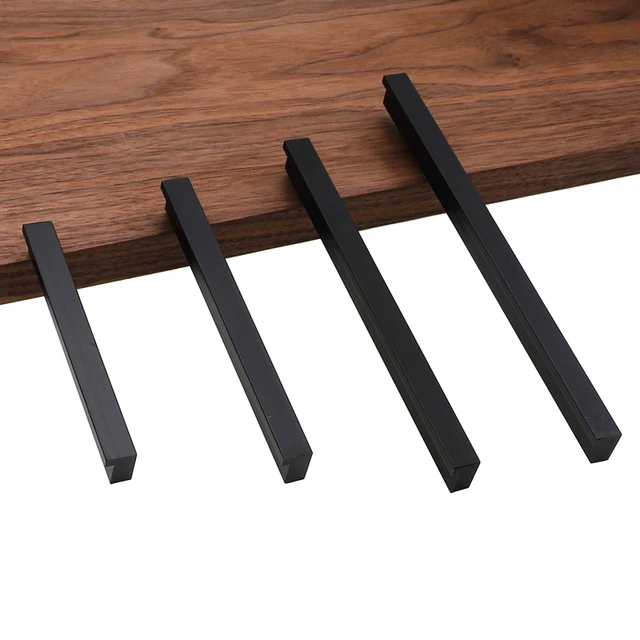 RUNBAZEF Modern Minimalist Matte Black Aluminum Alloy Wardrobe Door