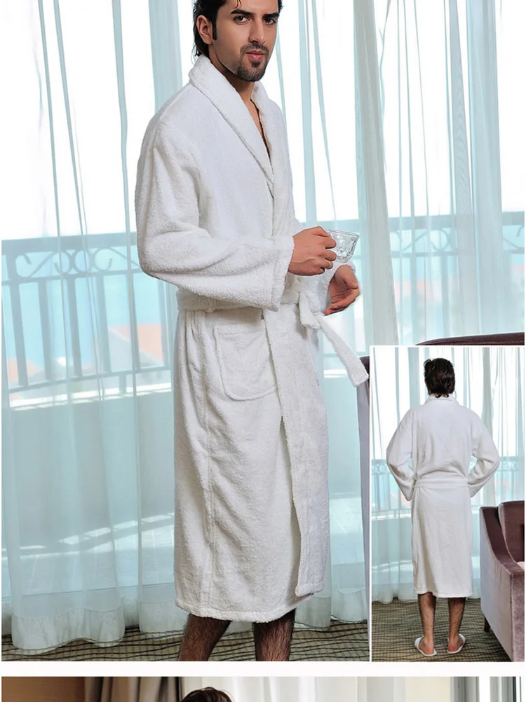 Хлопковый Халат для женщин мужчин и пижамы Ночная рубашка для обувь девочек Одеяло Полотенца утолщение любителей длинные мягкие