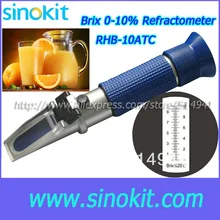 Профессиональный 0-10% Brix синий рефрактометр RHB-10ATC