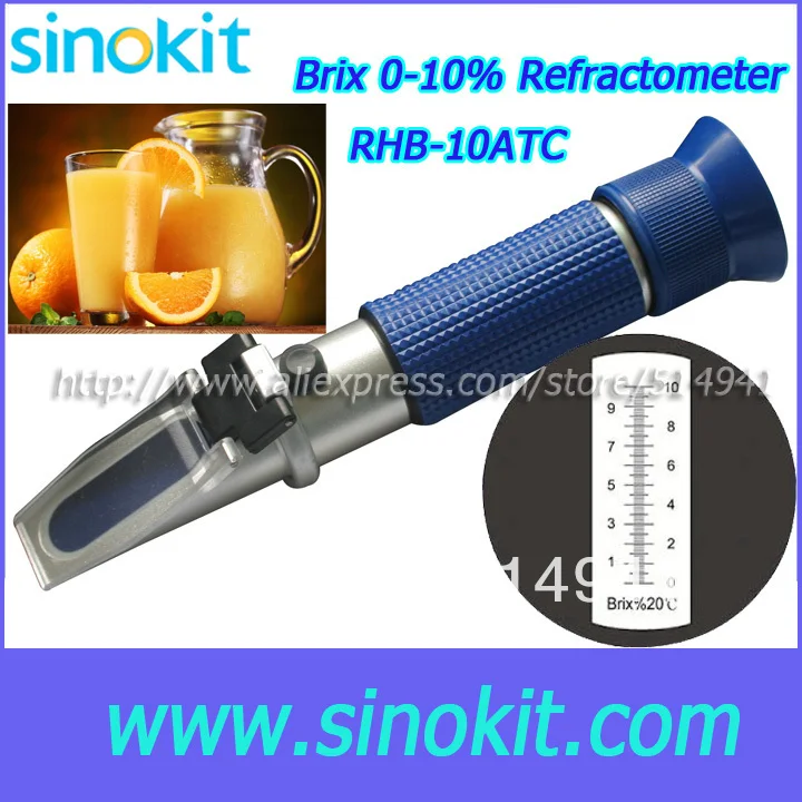 

Wholesales Professional 0-10% Brix Blue Grip Refractometer RHB -10ATC