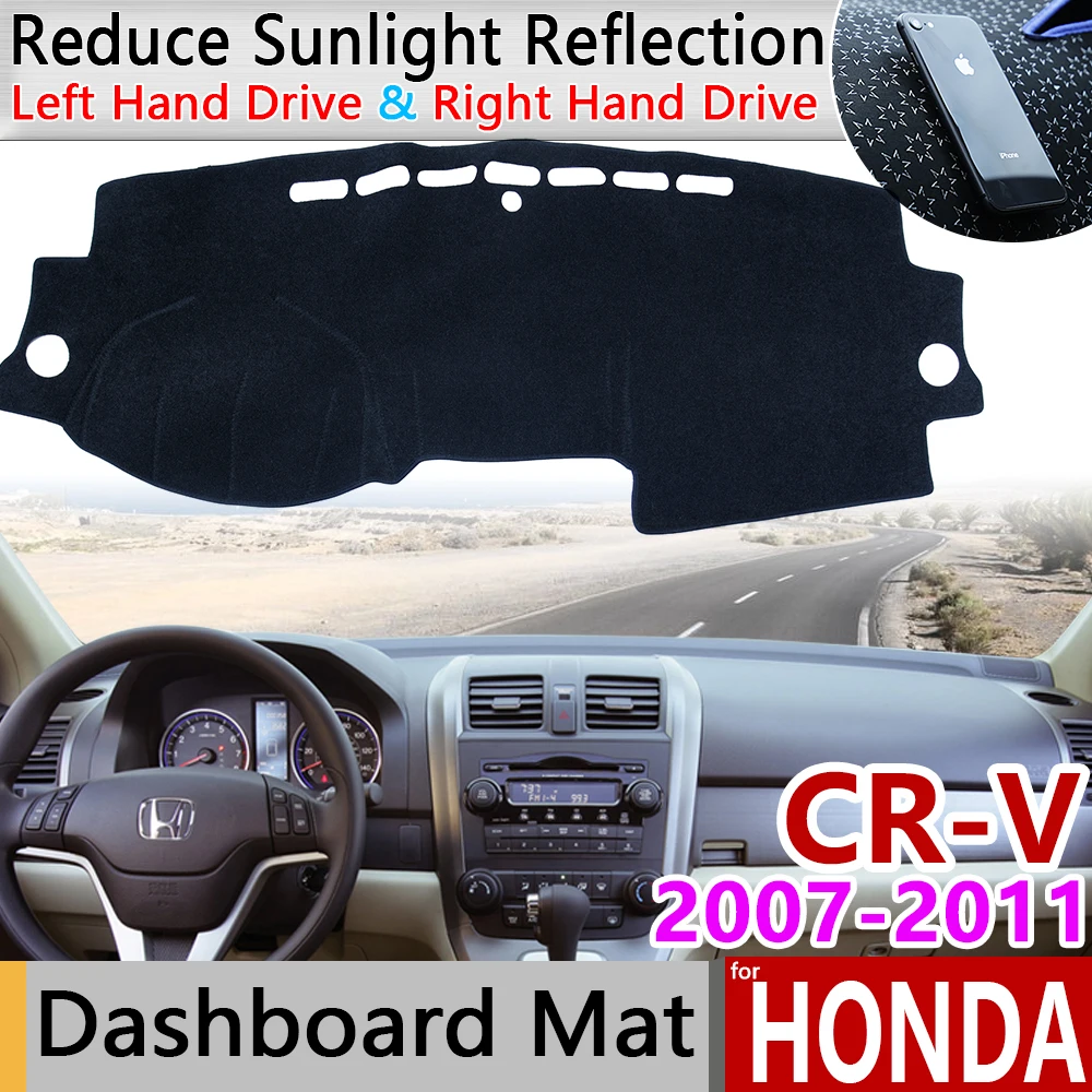 Для Honda CR-V RE1~ RE5 RE7 2007 2008 2009 2010 2011 Противоскользящий коврик приборная панель крышка Солнцезащитный коврик аксессуары с покрытием CR V CRV