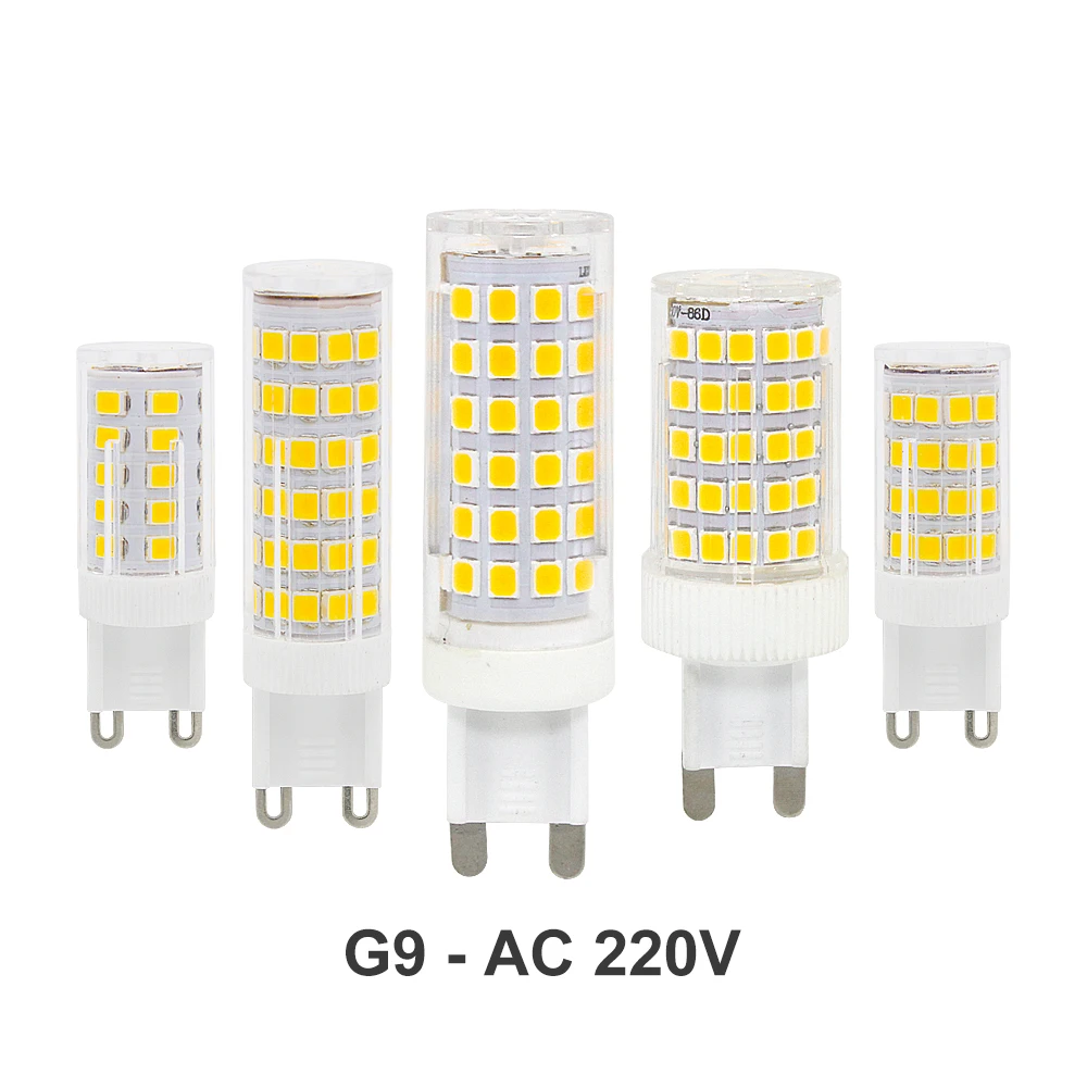 1 шт. Керамика G9 светодиодный светильник 220V 230V 3W 4W 5W 8W 10W 2835 SMD, высокое качество G9 прожектор Люстра Светодиодная лампа-кукуруза 33/51/75/76/86 светодиодный s