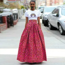 Африканская Анкара макси юбка для женщин осень африканская Женская юбка традиционная Дашики костюм Воск Печать повседневная юбка