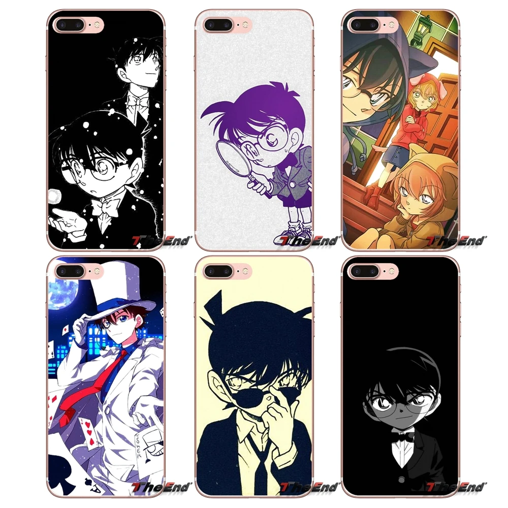 

For iPhone X 4 4S 5 5S 5C SE 6 6S 7 8 Plus Samsung Galaxy J1 J3 J5 J7 A3 A5 2016 2017 Covers JP Detective Conan Edogawa Shinichi