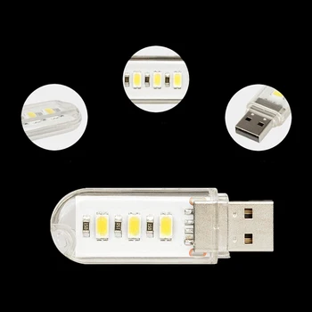 

New Mini USB LED Night Light 3LEDs 8LEDs 12LEDs 5V Bulb Cold White Lamp for Reading Gadget Notebook Power Bank Computer Laptop