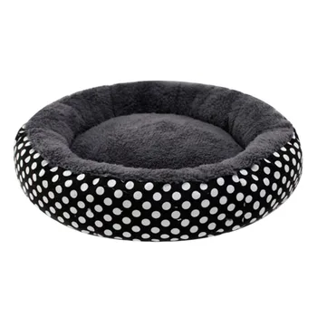 

2019 Economic New Dog Winter Warm Nest Bed Washable Chew Resistant Fluffy Round Indoor Cat Puppy Bed