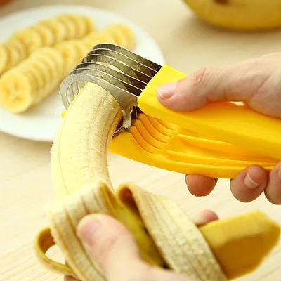 

1Pcs High Quality 3 Blade Banana Chip Environmental Protection Cutting Banana Artifact Fruit Knife Fruit Vegetable Tools Kitchen