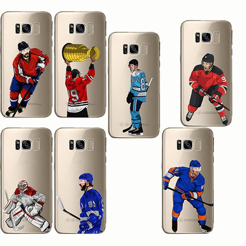 

Sport Ice Hockey Cartoon Sidney Crosby Soft Silicon Phone Cases phone cover for Samsung Galaxy S6 S7 S8 S9 edge plus Note 4 5 8