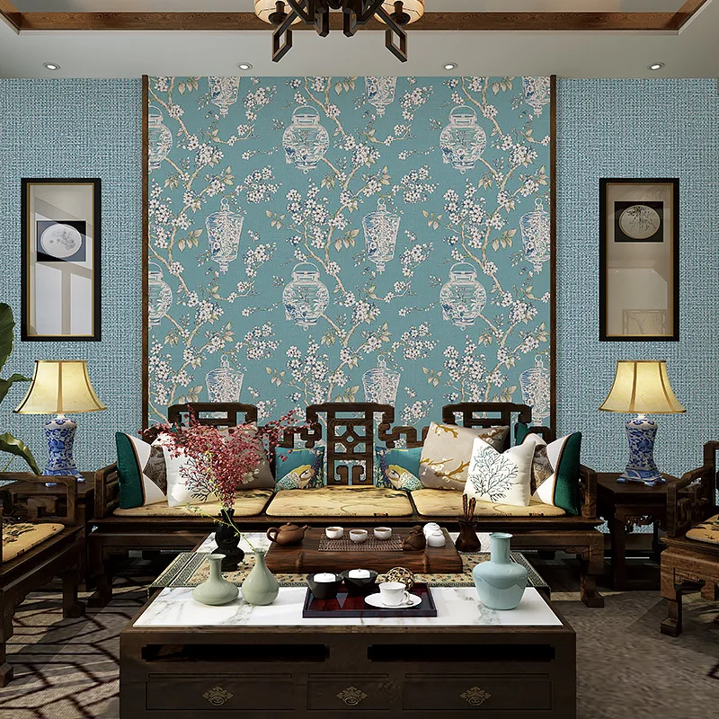 Beibehang Nieuwe Chinese Pastorale Wind Wallpapers Woonkamer Leisure ... Beibehang Nieuwe Chinese Pastorale Wind Wallpapers Woonkamer Leisure ...