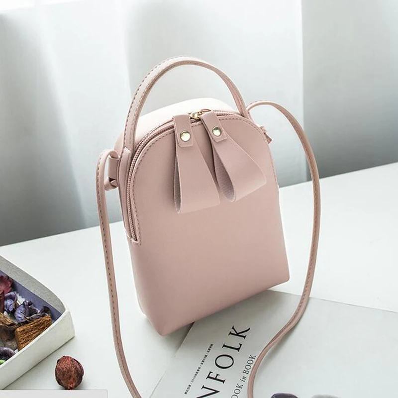 

Fashion Lady Shoulder Bag PU Leather Hot Sales Color Female Bag Portable Mini Handbag New Crossbody Bags Mobile Phone Bag