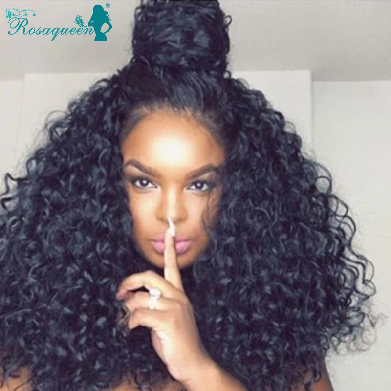 Lace Front Wig 250% Density Full Lace Human Hair Wigs For Black Women 7A Brazilian Wig Deep Curly Lace Front Human Hair Wigs