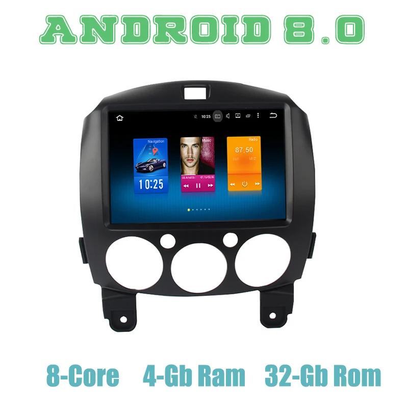 

Octa core px5 Android 8.0 car GPS radio player for Mazda 2 with 4G RAM wifi 4g usb auto Multimedia