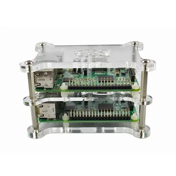 

Elecrow Acrylic Bracket Kit for Raspberry Pi Raspberry Pi 4 Model B 3B+ Acrylic Case Clear Box Cover DIY Maker Training Assembly