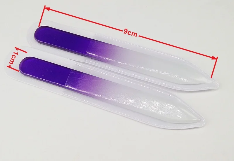 

2PCS Lady Purple Glass file Durable Crystal Glass Nail File Buffer Professional Manicure Nail Art Files Tool