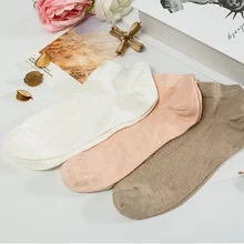 2 шт./партия, высококачественные Льняные носки из спандекса для девочек, однотонные простые безбортные носки из дышащей ткани женские носки домашние носки A220