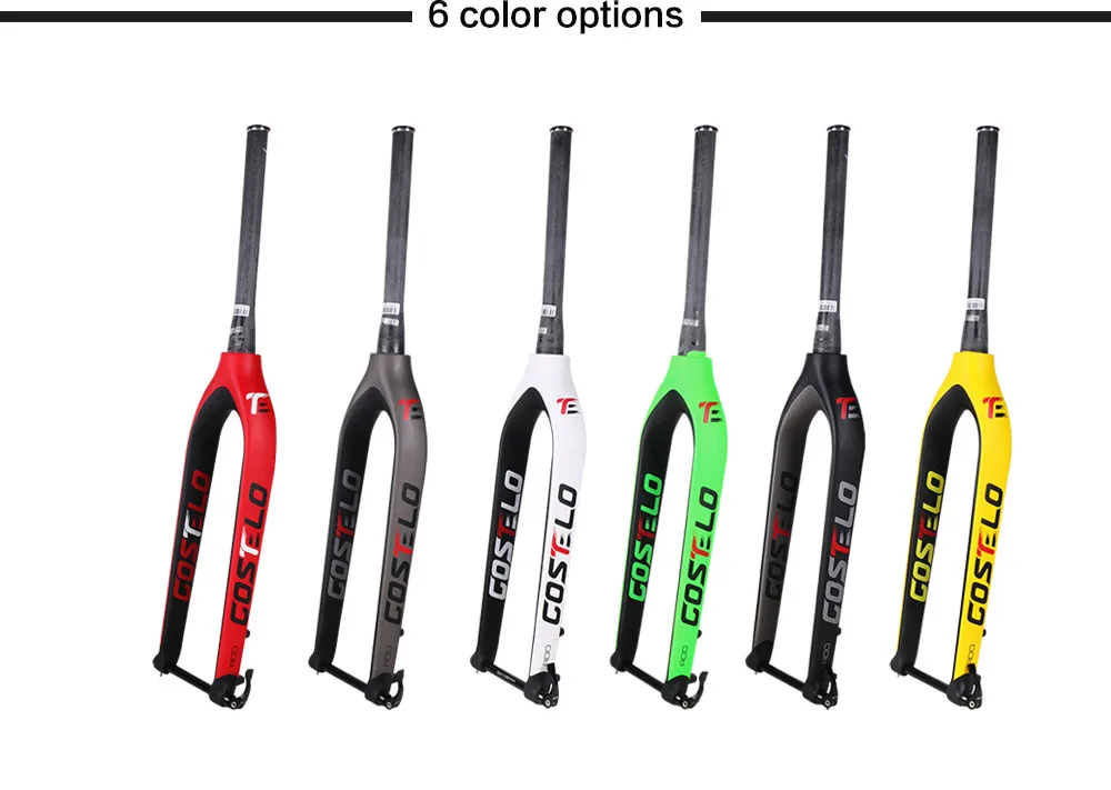 

2018 Costelo Full Carbon mtb fork 29er Mountain Bikes Rigid fork for bicycle parts Thru Axle 15mm bicycle front rock shox fork