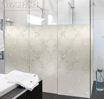 

35.4" x 157.4" Decorative Privacy Window Film Frosted Stained Window Clings Sticker No-Glue Self Static Cling for Home Bedroom