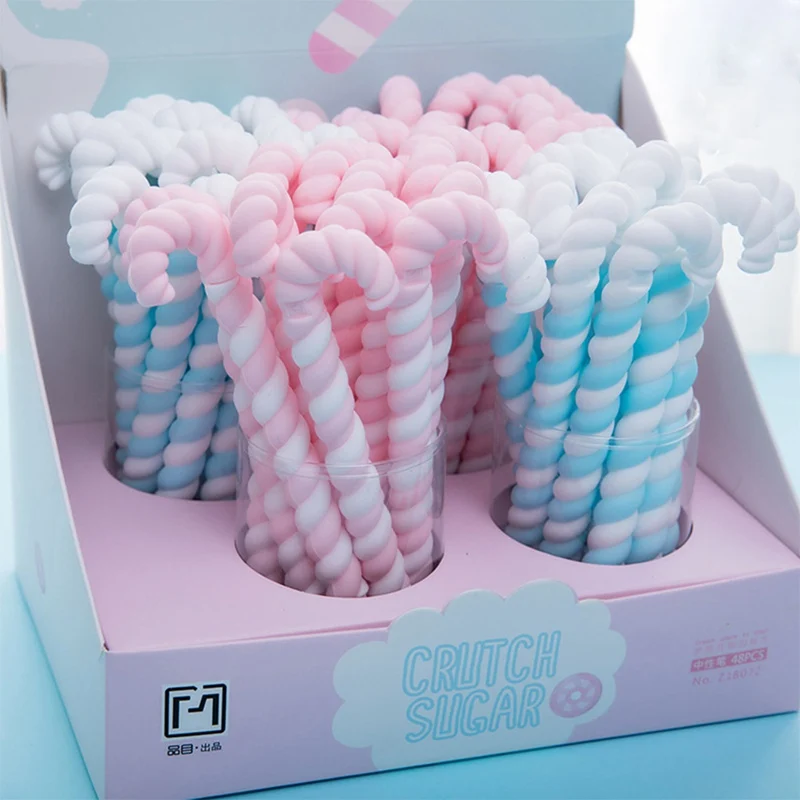 

Cane Sugar Gel Pen Black Ink Lollipop Candy Pen Promotional Gift Stationery School & Office Supply Pink Girl Gifts 0.5mm