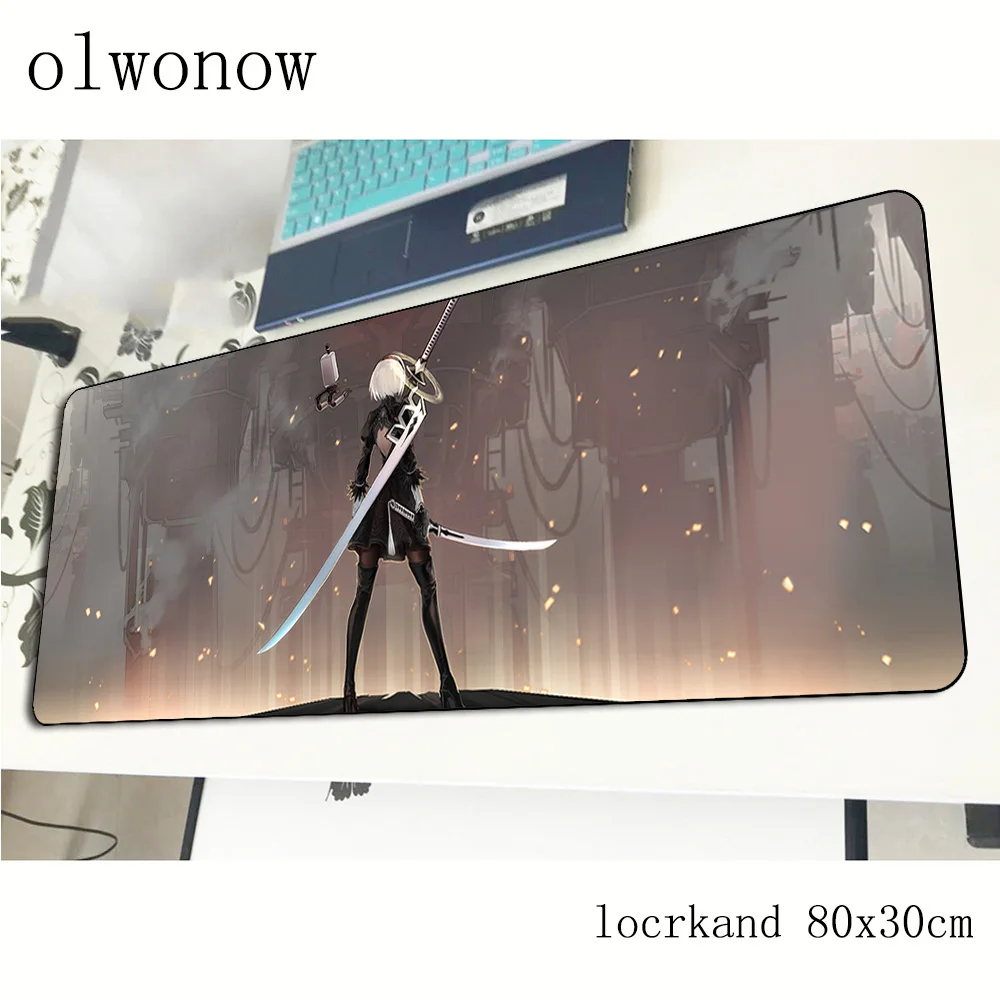 Nier automata коврик для мыши gamer великолепный 800x300x3 мм игровой красочные аксессуары