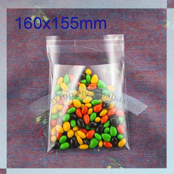 

clear plastic bag 160x155mm self adhesive cello bag