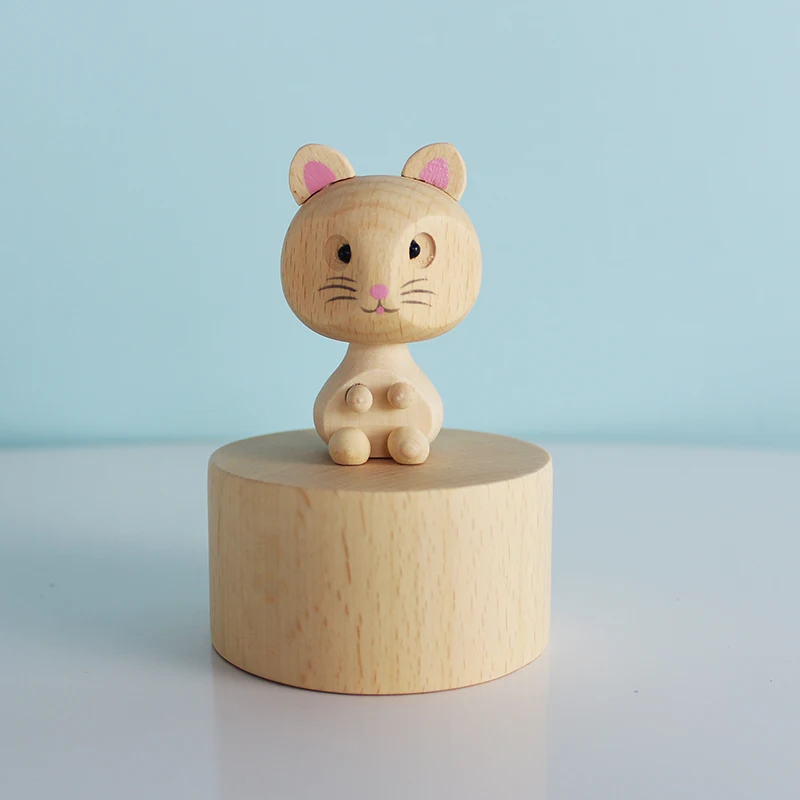 Kawaii Zakka музыкальные коробки деревянная музыкальная шкатулка деревянные поделки Ретро подарок на день рождения Дети Винтаж украшение дома аксессуары Горячая Распродажа