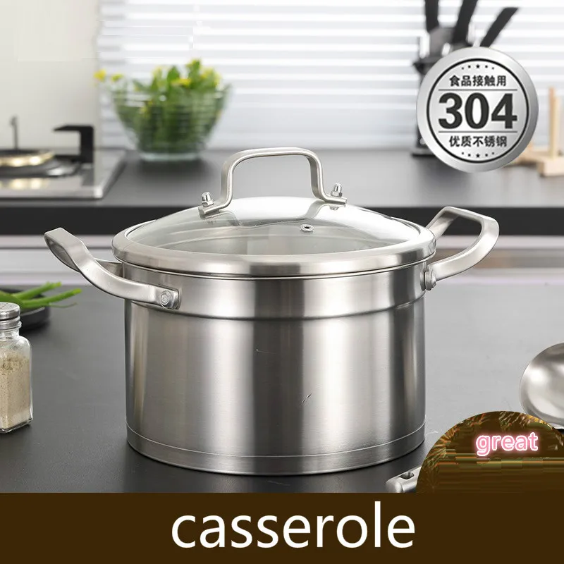 4L Casserole General Induction cooker Stainless Steel Pot Casserole