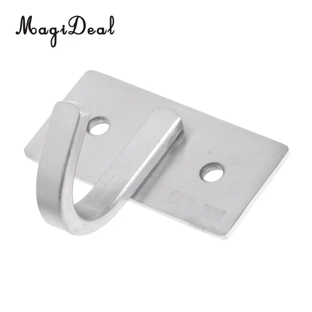 MagiDeal Heavy Duty Durable 304 Stainless Steel Wall Mounted J Hook Hanger Holder for Marine Boat Kitchen Home Bathroom