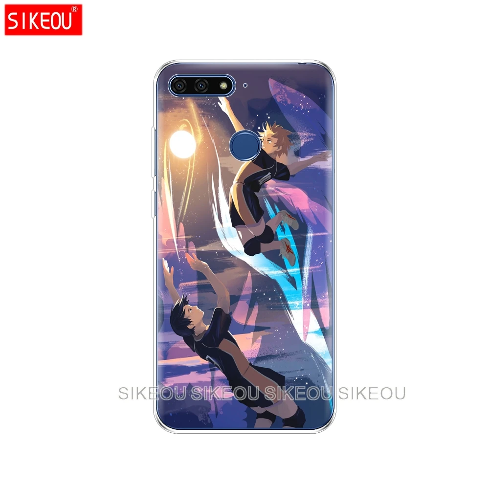 Силиконовый чехол для телефона Huawei Honor 7A PRO 7C Y5 Y6 Y7 Y9 2017 2018 Prime Haikyuu Hinata атаки Аниме