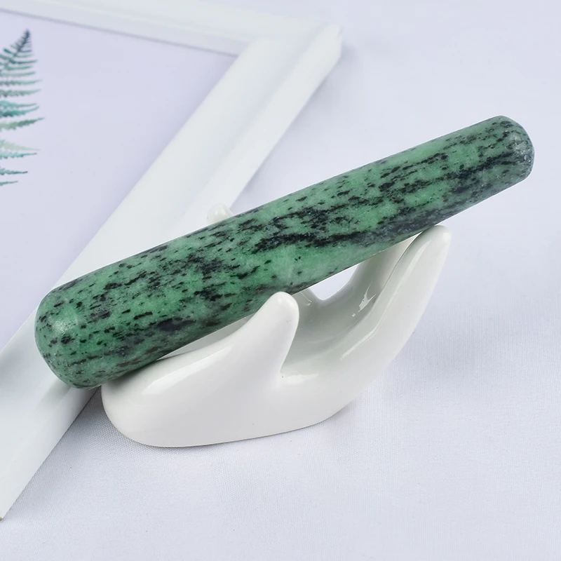 120mm Natural Ruby Zoisite Yoni Wand Pleasure Stick Massage Gua Sha Tools Acupoint Pen Relax Body Health Care Jade Massager