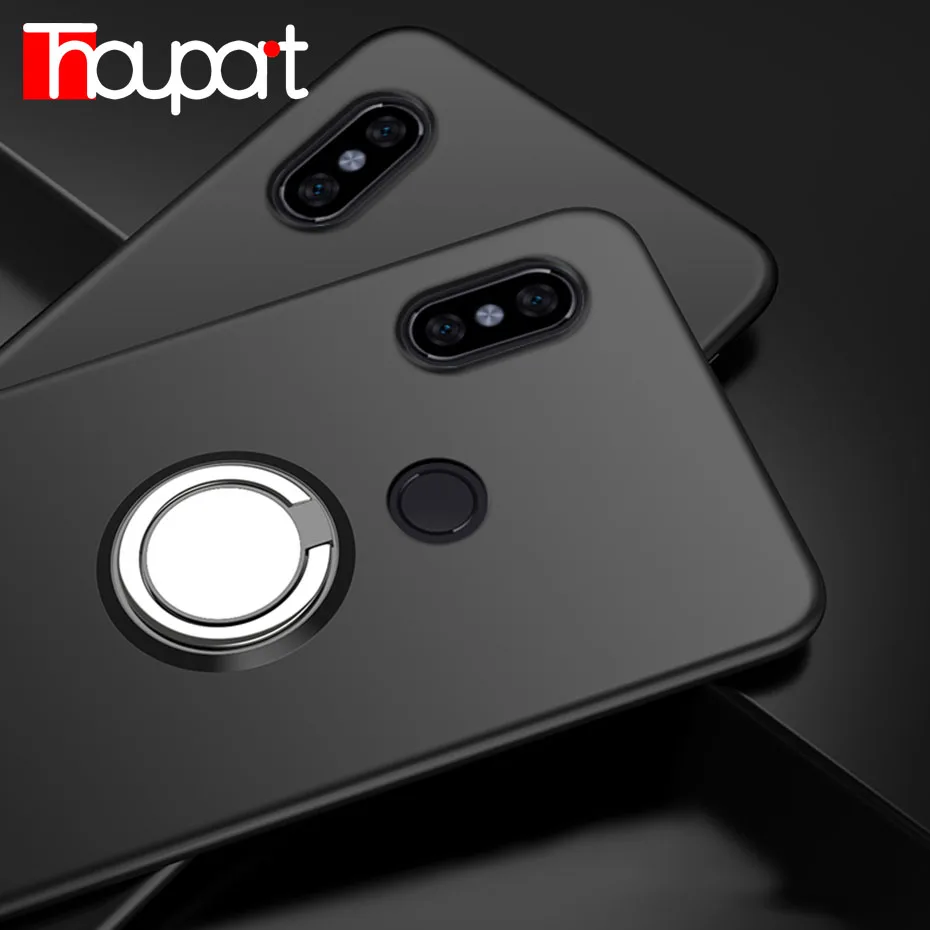 Case For Xiaomi Redmi Note 5 Pro Note 5A Prime Cases Ring Stand Holder Matte Silicone Case For Xiaomi Redmi 5 Plus Redmi Note5