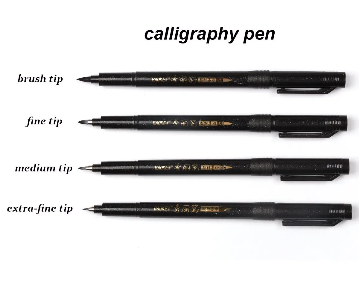 4 unids/lote japonés chino caligrafía cepillo pluma pincel de arte suministros de la escuela, la Oficina herramientas de escritura 4 unids/lote japonés chino caligrafía cepillo pluma pincel de arte suministros de la escuela, la Oficina herramientas de escritura