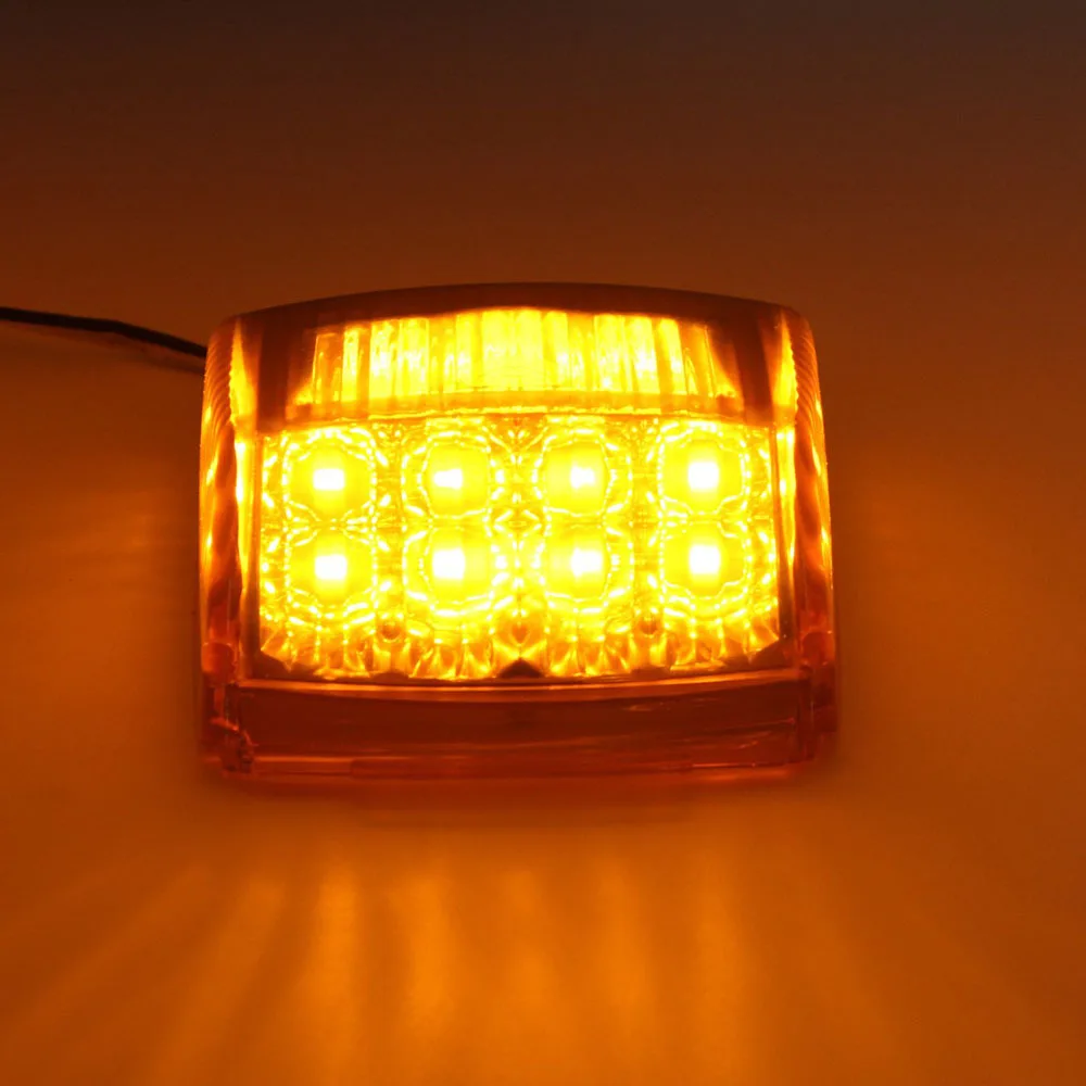 HEHEMM 2x17 светодиодный желтая линза Янтарная крыша бегущая сверху зазор свет автомобильная лампа аварийной сигнализации 12 В постоянного тока