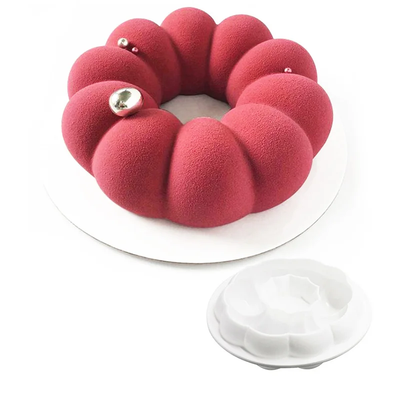

1 Pc Silicone Pastry Moulds Round Wreath Garland Shaped Cake Pans Baking Tools Mousse Chocolate Dessert Mould Pastry Decoration
