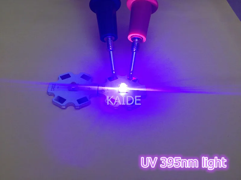 УФ 395nm 1-3 Вт led фиолетовый свет Сеул Чип 60 градусов Силикона объектив УФ воздействия машина свет источник 10 шт./лот