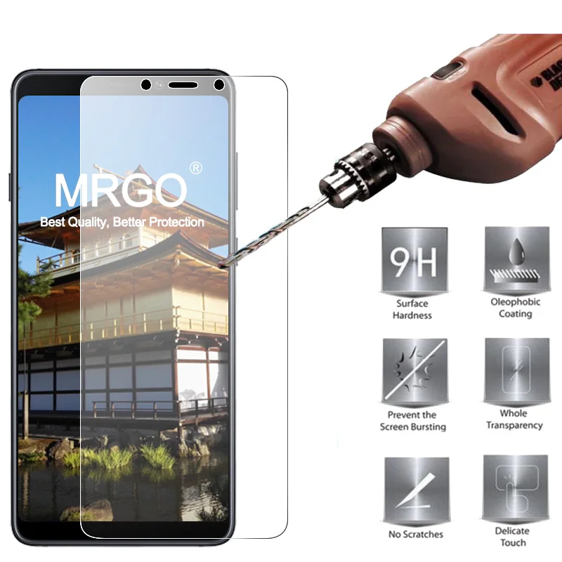 

MRGO Tempered Glass For Samsung Galaxy A9 2018 Screen Protector 9H 2.5D Phone On Protective Glass For Samsung A9 2018 Glass