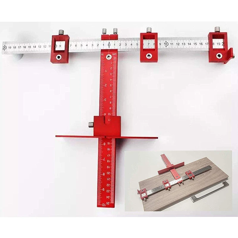 

Multi-function Drill Punch Locator Furniture Woodworking Joinery Hand Tools Woodworking Drilling Dowelling Hole Saw Adjustable