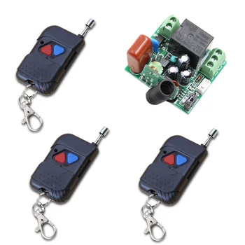 

Mini AC220V 1CH RF Wireless Remote Control Switch System 315/433 MHZ Transmitters + Receiver, Learning Code Add Controller