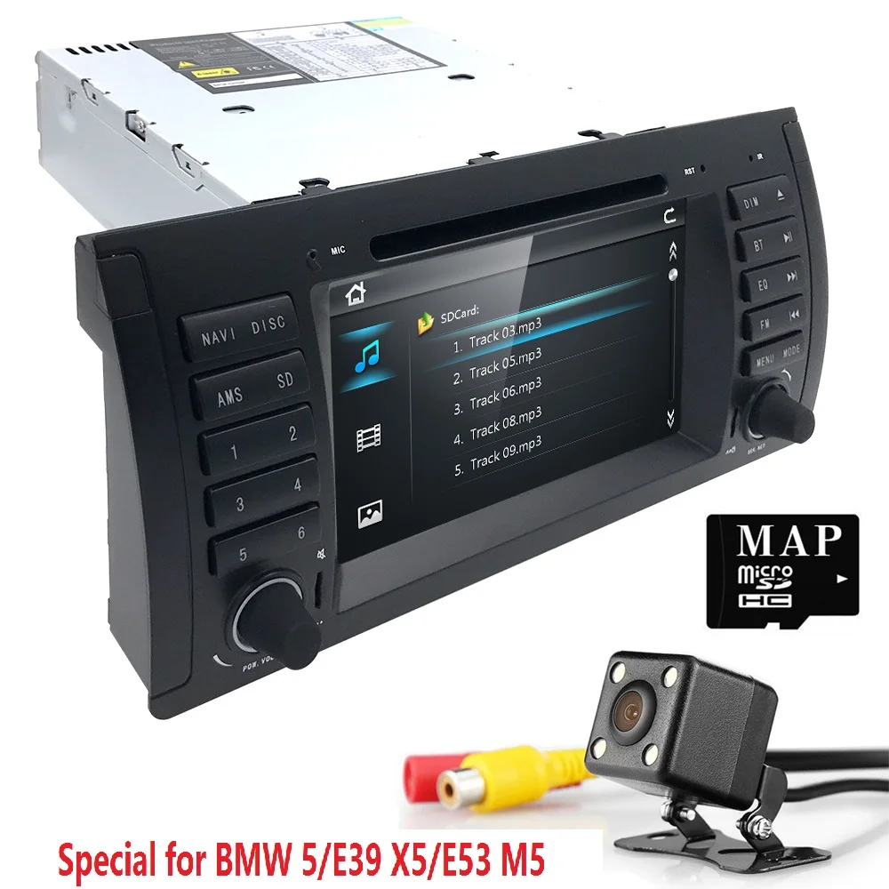 

Capacitive Screen! GPS Navigation 7" Car DVD Player for BMW M5 E39 5 Series 1996-2003 X5 E53 2000-2007 with Bluetooth RDS Canbus