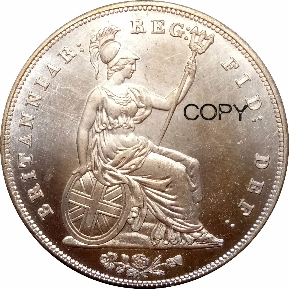 Большая Великобритания Виктория 1 пенни 1858 красная медная КОПИЯ
