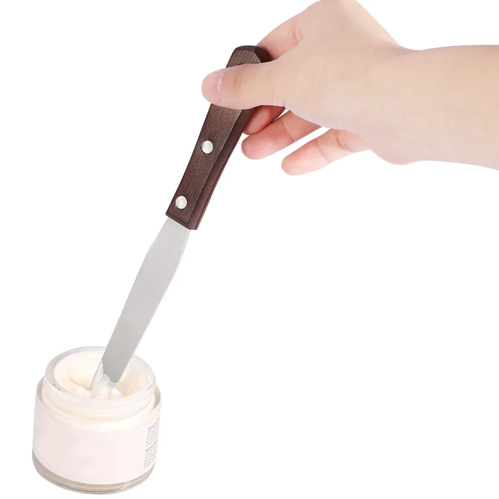 

2019 Waxing Spatula Stainless steel Waxing Spatulas Wood handle smooth comfortable Wax Mixing Knife Applicator Hair Removal Tool