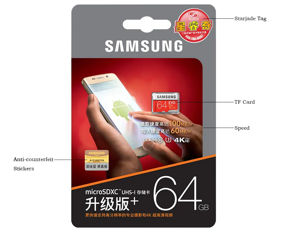 SAMSUNG карта памяти класса 10 32 GB 64 GB 128 GB популярный микро SD карты 256 ГБ SDHC/SDXC C10 UHS TF карты Модуль памяти TransFlash