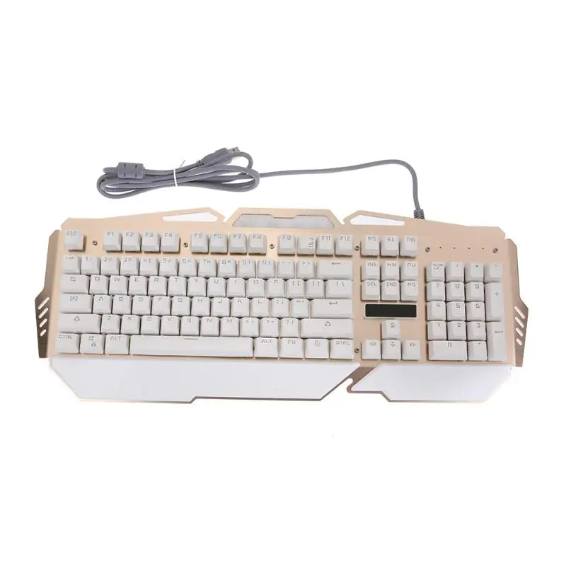 

Professional 104 Key Wired Keyboard Waterproof Dustproof Gaming Blue Switch Adjustable LED Backlight Mechanical Keyboard
