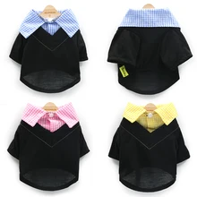 Рубашка для собак летняя одежда для собак кошек Собака Чихуахуа костюм щенок Пудель Bichon Schnauzer Мопс одежда